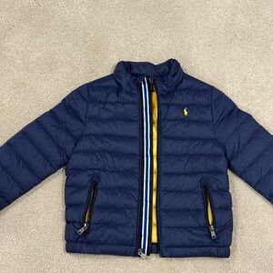 Polo by Ralph Lauren Yellow and Navy Puffer Jacket